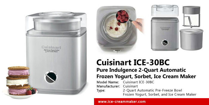 Cuisinart ICE-30BC Pure Indulgence 2-Quart Automatic Frozen Yogurt, Sorbet, and Ice Cream Maker Review