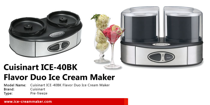 Cuisinart ICE-40BK Flavor Duo Ice Cream Maker Review