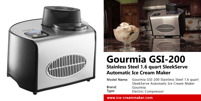 Gourmia GSI-200 Stainless Steel 1.6 quart SleekServe Automatic Ice Cream Maker Review